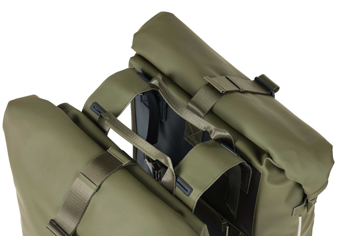 Basil Soho Dubbele Fietstas Nordlicht Mik Moss Groen - Afbeelding 5