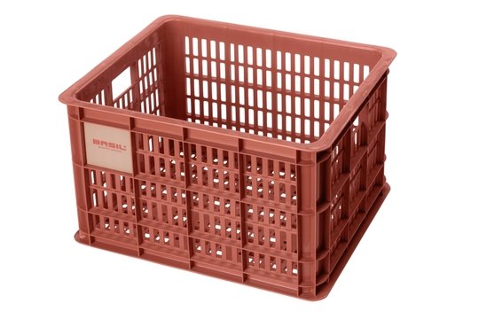 Basil fietskrat M terra red 29.5L recycled