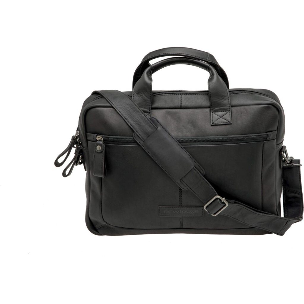 New Looxs laptoptas Luko leer zwart 7.5L 15 inch