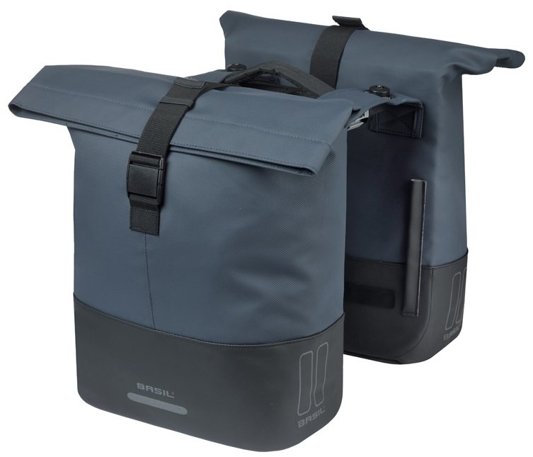 Basil fietstas dubbel Cove marine blauw/zwart MIK Navy/Black - Afbeelding 3