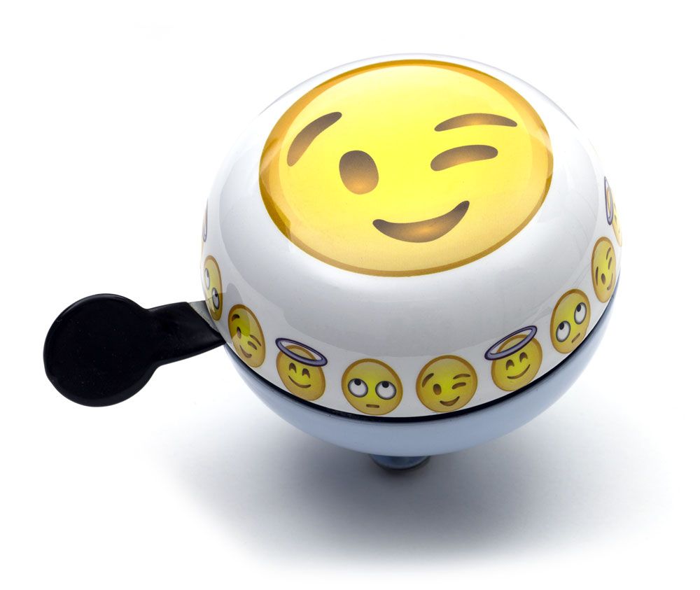 Widek bel Ding Dong Emoticon winking krt Wit/Geel - Afbeelding 3