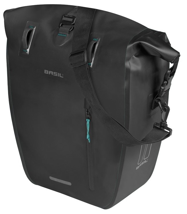 Basil fietstas enkel Rivo L MIK Hooks 25-31L Black