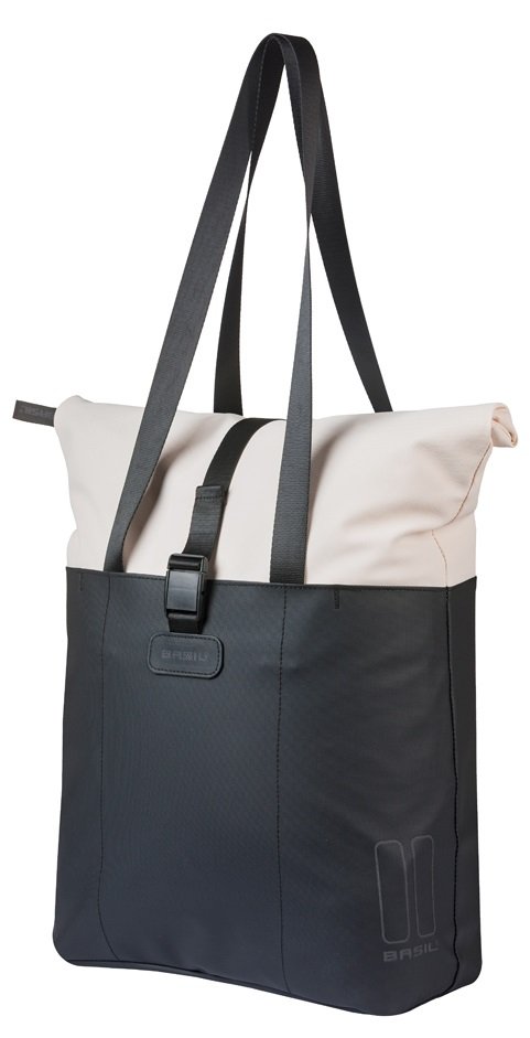 Basil shoppertas Vive MIK Hooks gebroken wit/zwar Off White/Black