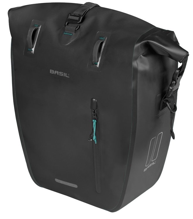 Basil fietstas enkel Rivo L MIK Hooks 25-31L Black - Afbeelding 3