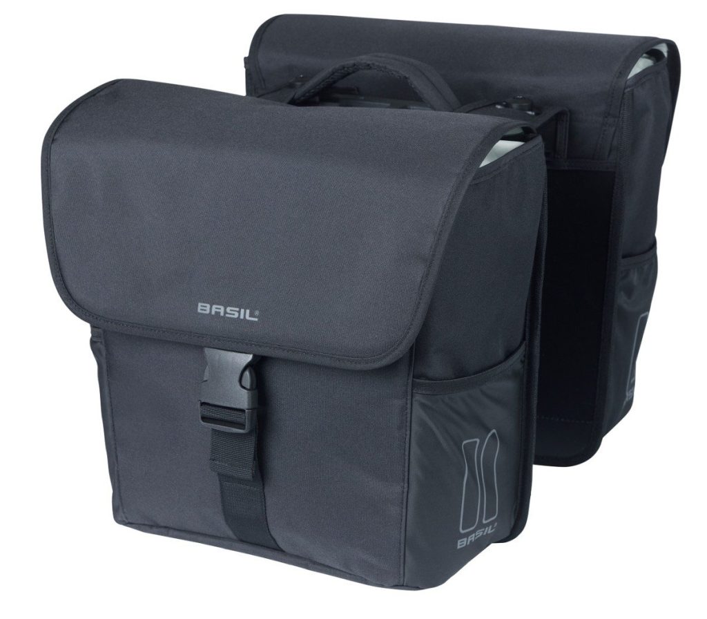 Basil fietstas dubbel Go MIK 32L Solid Black