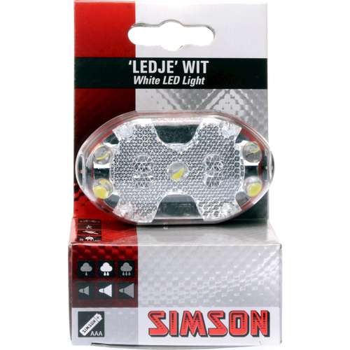 Simson koplamp 5 led batterij stuurbocht Zwart