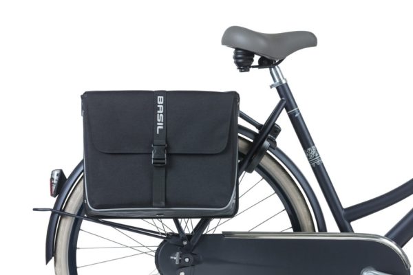 Basil Forte Double Bag - Dubbele Fietstas - Zwart - Leroy fietsen