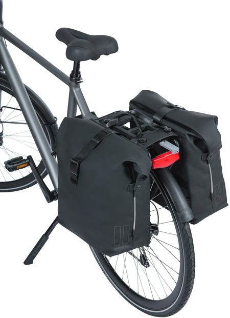 Basil fietstas dubbel SoHo Nordlight MIK night zwa Night Zwart - Afbeelding 3