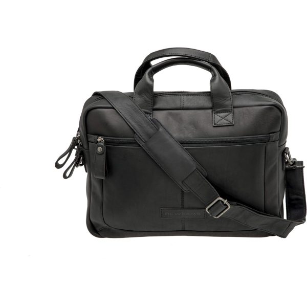 New Looxs laptoptas Luko leer 7.5L 15 inch Black