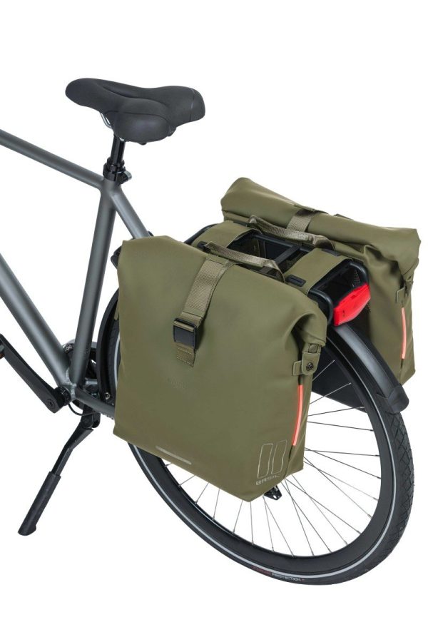 Basil Soho Dubbele Fietstas Nordlicht Mik Moss Groen - Afbeelding 4