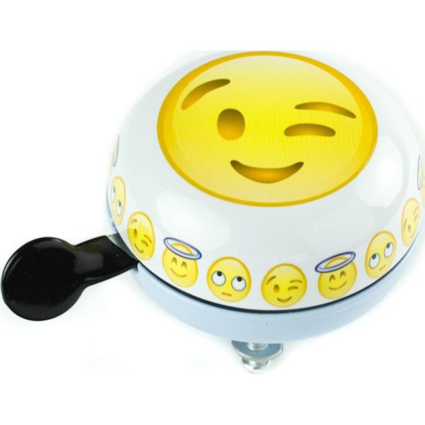Widek bel Ding Dong Emoticon winking krt Wit/Geel