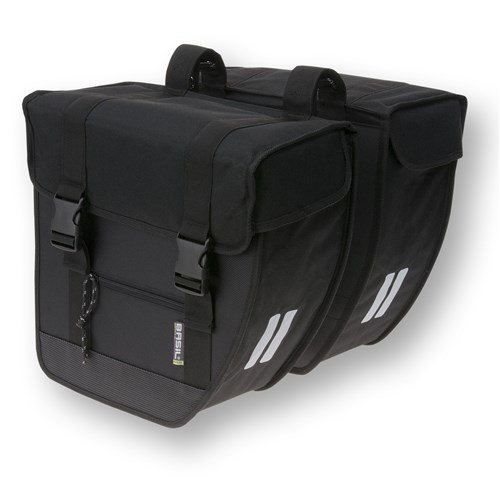 Basil fietstas dubbel Tour zwart 26L