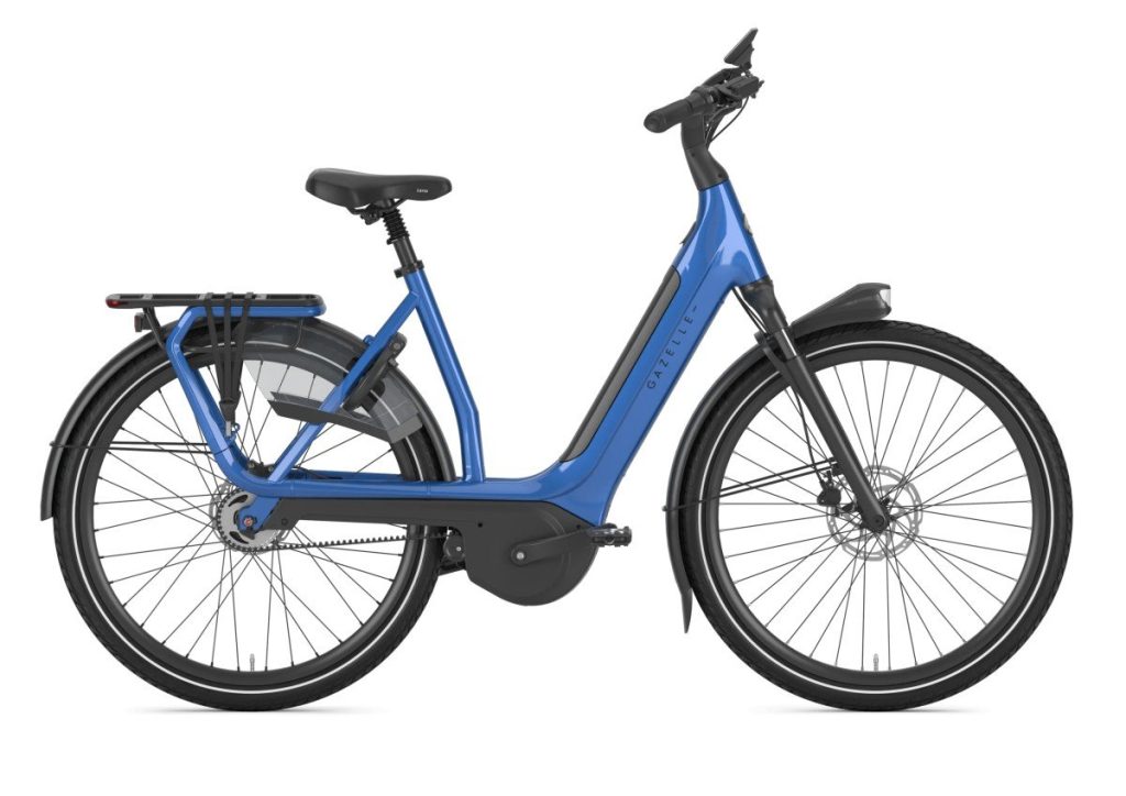 Gazelle Avignon C5 incl. 600 Wh accu test e-bike Tropical Blue Glans