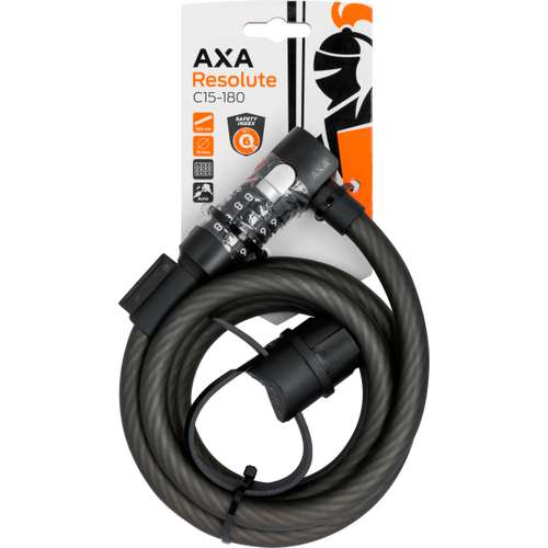 Axa kabelslot code Resolute C180/15 Zwart - Afbeelding 4