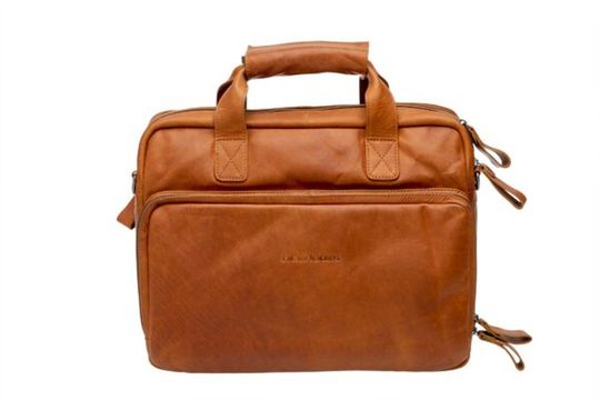 New Looxs laptoptas Cali leer 17L 15 inch Cognac - Afbeelding 3