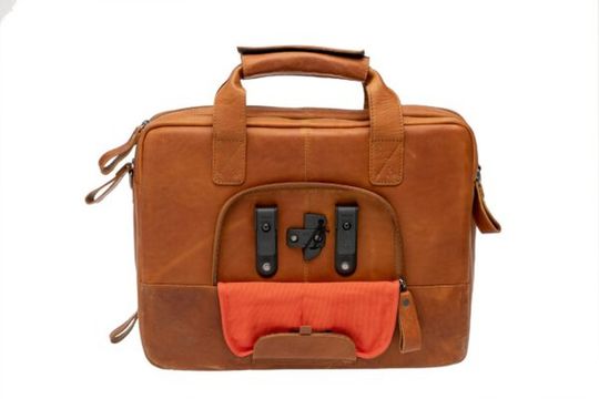 New Looxs laptoptas Cali leer 17L 15 inch Cognac - Afbeelding 4