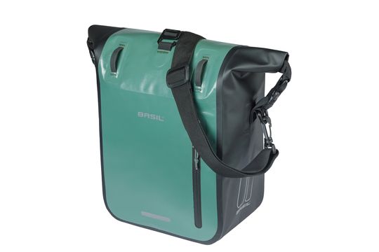 Basil fietstas enkel Rivo M MIK Hooks groen 12-15L Zwart-groen - Afbeelding 3
