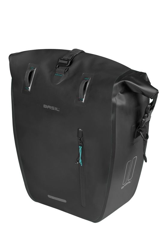 Basil fietstas enkel Rivo L MIK Hooks 25-31L Zwart - Afbeelding 4