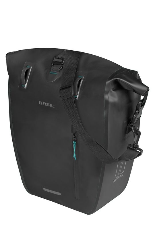 Basil fietstas enkel Rivo L MIK Hooks 25-31L Zwart - Afbeelding 3