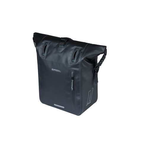 Basil fietstas enkel Rivo M MIK Hooks 12-15L Zwart