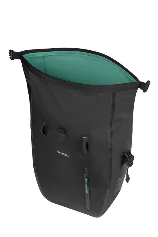 Basil fietstas enkel Rivo L MIK Hooks 25-31L Zwart - Afbeelding 7