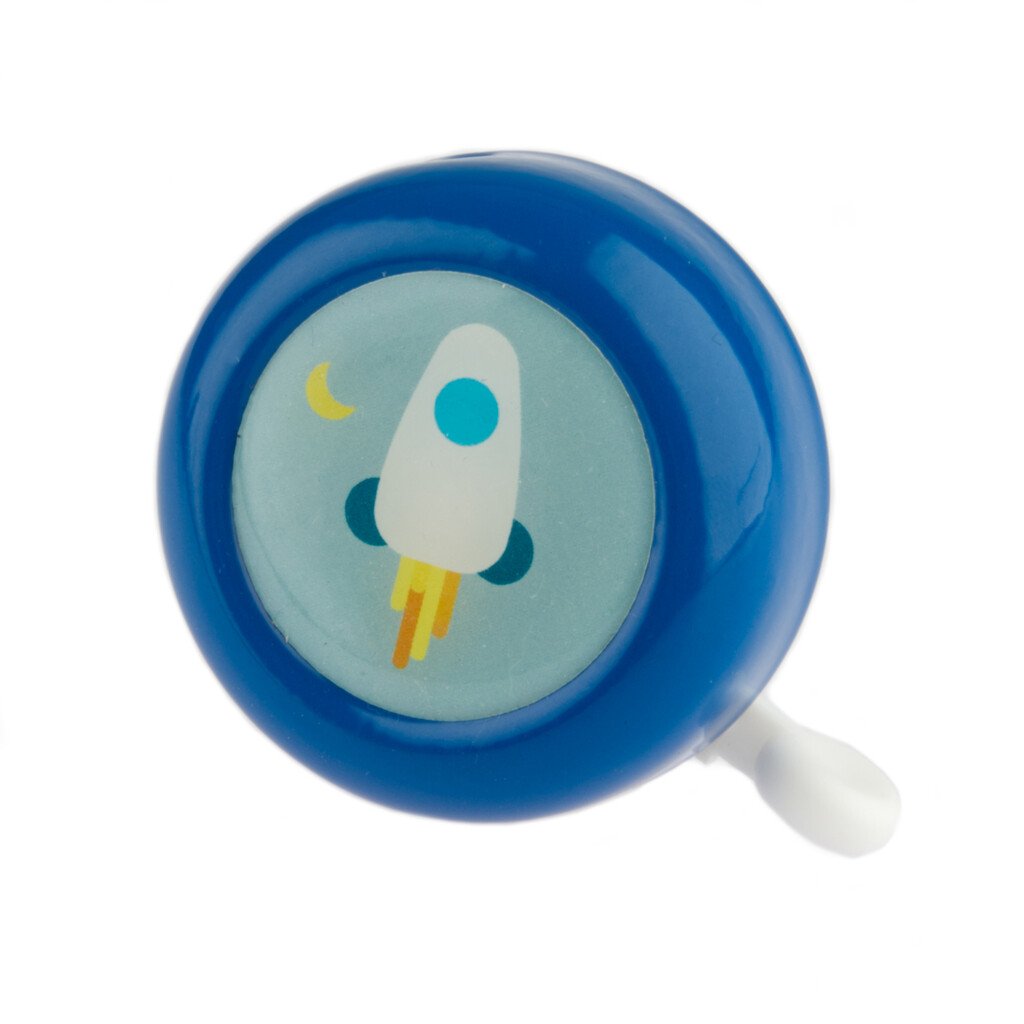 Pexkids fietsbel Rocket Blauw/wit