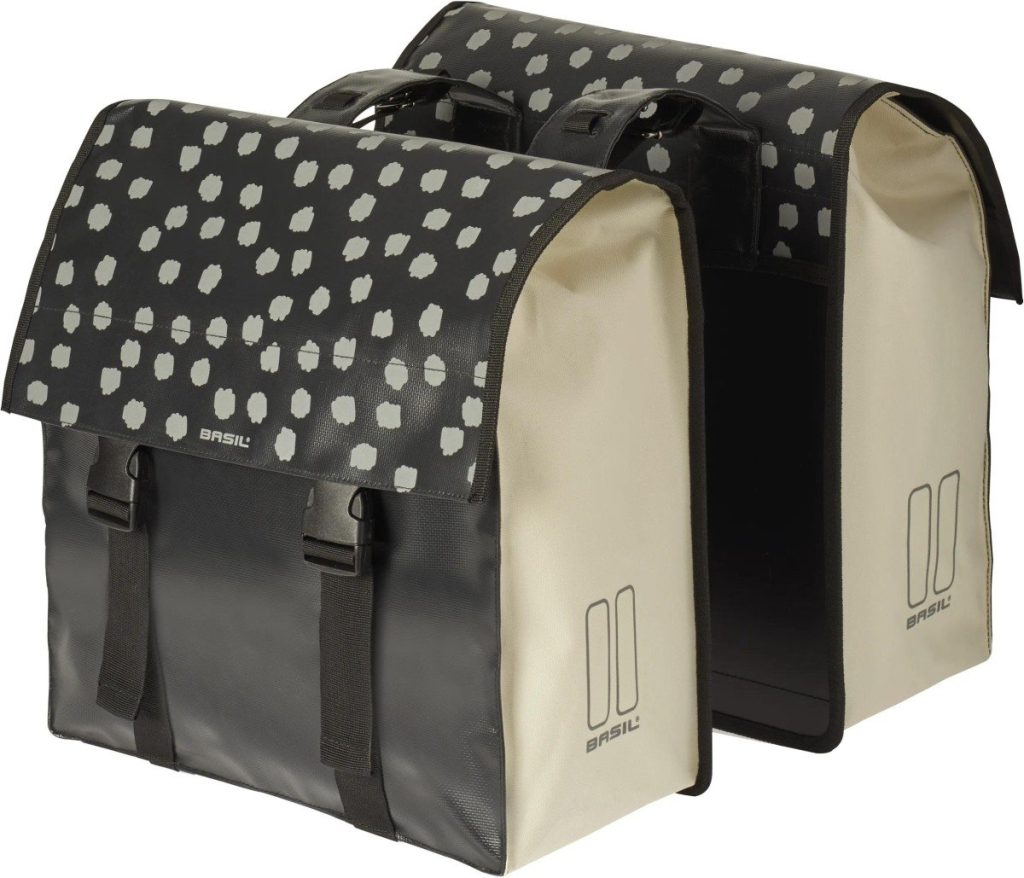 Basil fietstas dubbel Urban load Zwart/Wit - Afbeelding 3
