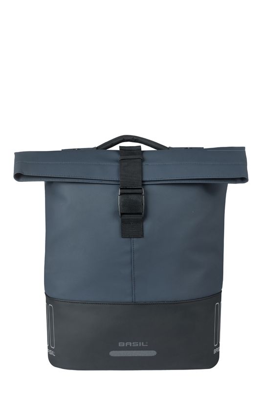 Basil fietstas dubbel Cove marine blauw/zwart MIK Zwart-blauw - Afbeelding 4