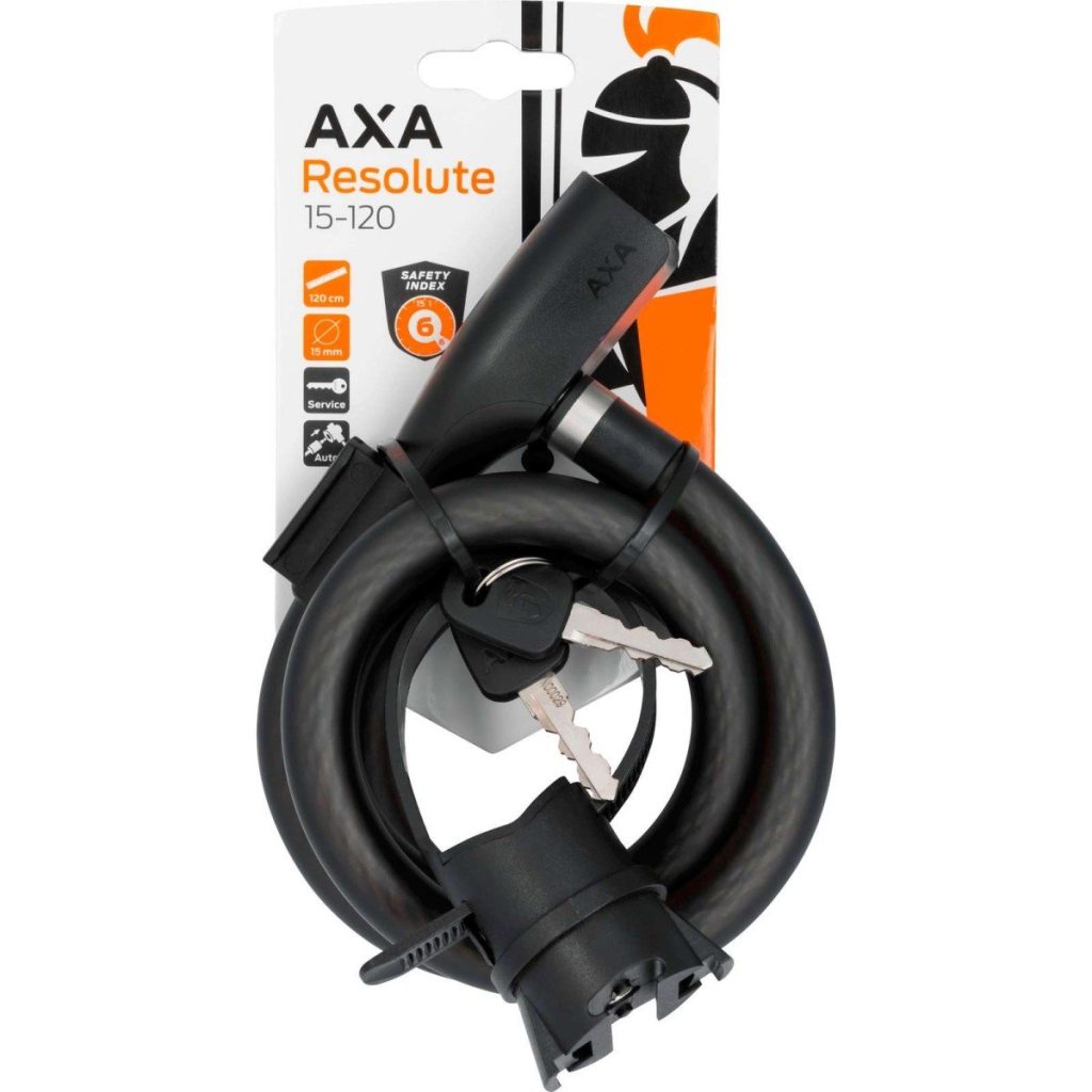 Axa Kabelslot Resolute 120/15 Zwart - Afbeelding 5